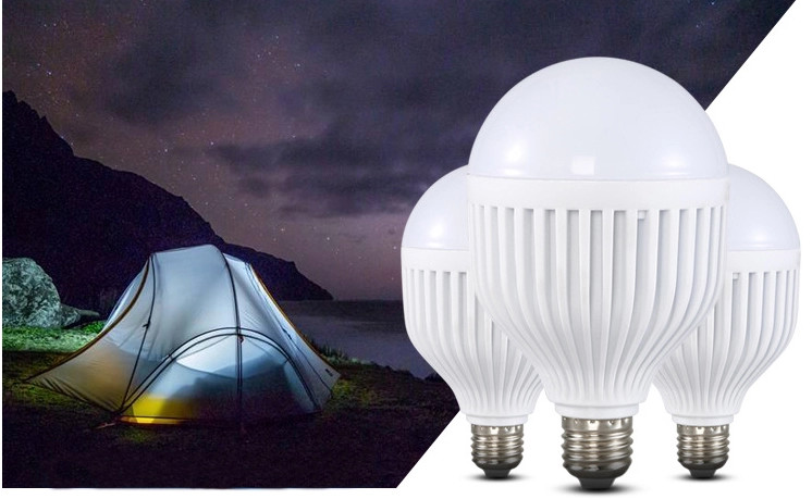 Plastic Rechargeable Emergency LED Bulb , E27 9W Emergency Light Bulb