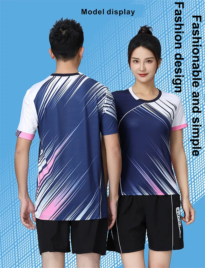 2022 badminton women's quick drying sports suit men's summer women's fashion competition culottes short sleeve table tennis ball