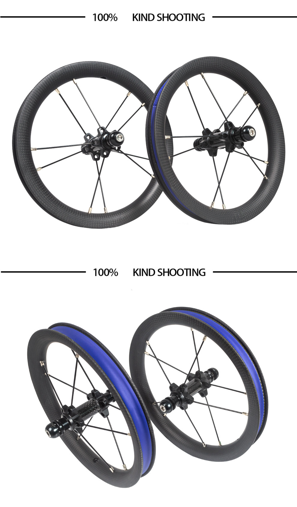 Small Kids Bike Wheel Full Carbon Fiber Children Push Balance Bike