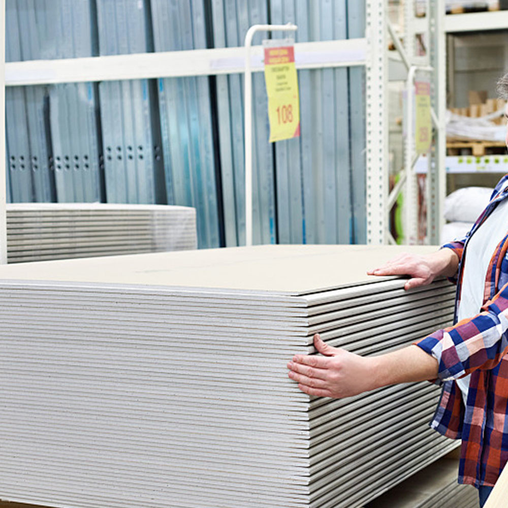 Indoor 12.5 Mm Moisture Resistant Plasterboard With Square Edge OEM