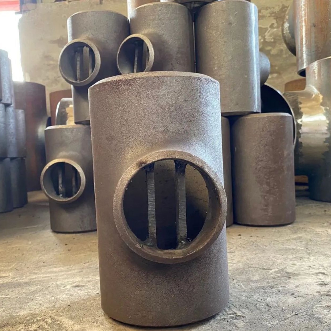 OEM Carbon Steel Barred TEE ASME/ANSI B16.9 DN6-DN100 Welding Casting with Customizable Support and SCH10-XXS Thickness