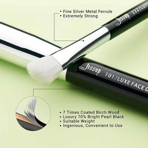 Jessup Full Professional Makeup Kit With Brushes Size 14.2cm 17.5cm