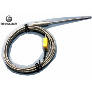 High Temperature Mineral Insulated Thermocouple with Extension Cable Plug