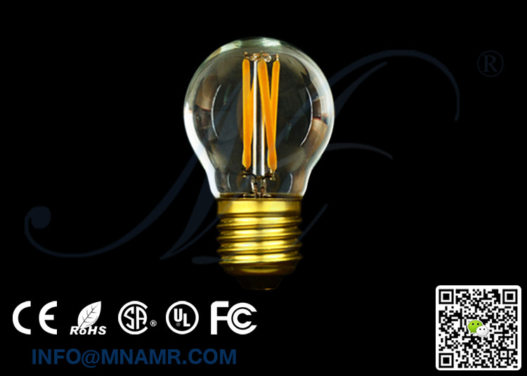 Pro Edison Bulb Display LED G45 Globe Light 3W E27 E26 Lamp AC110v 120v 130v 220v 230v 240v DC12V Dimmable UL Approved