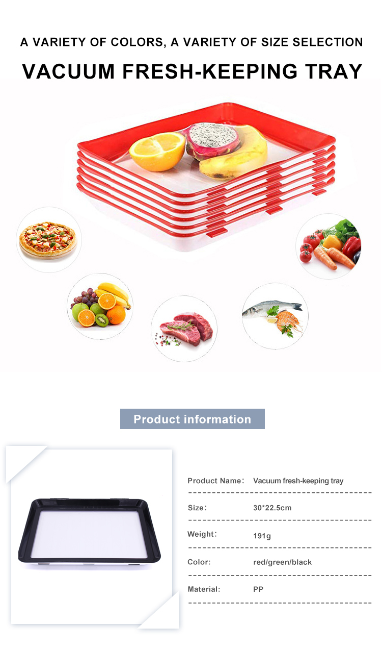 Stackable 30*22.5cm Food Preservation Trays BPA Free