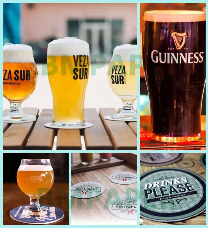 0.7mm 0.9mm Ivory White Beermat Board For Bar High Bulky 70 x 100cm Uncoated