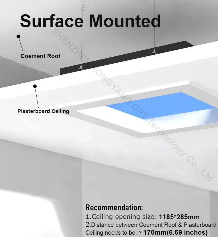 CCT 6500K 1200x300 Artificial LED Skylight DIY Tuya Alexa Voice Control