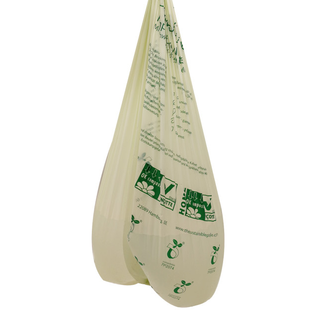 30L Large Biodegradable Garbage Bags With Drawstring Cornstarch Based