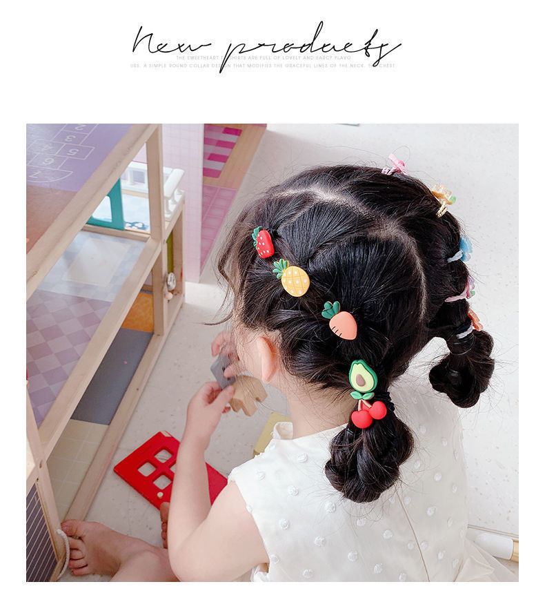 Kids Baby Girl Childrens Hair Set Fruit Hair Tie Animal Headbands 6.5cm