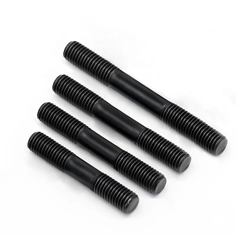 Fastener Double End Studs Threaded Rod Stud Bolt Black Zinc High Strength Grade 8.8