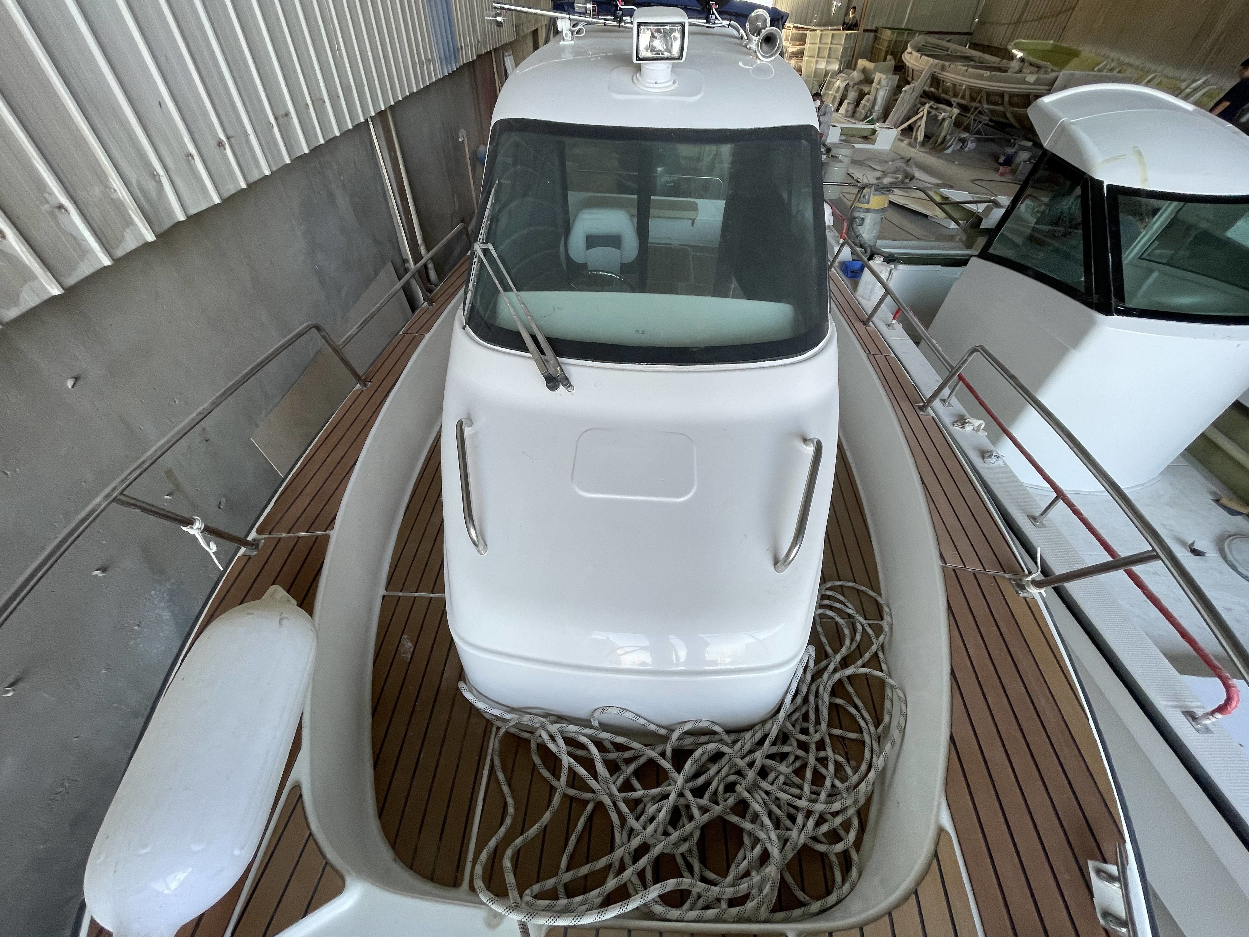 2023 new 25ft FRP Half top fishing boat with cabin in cheap price