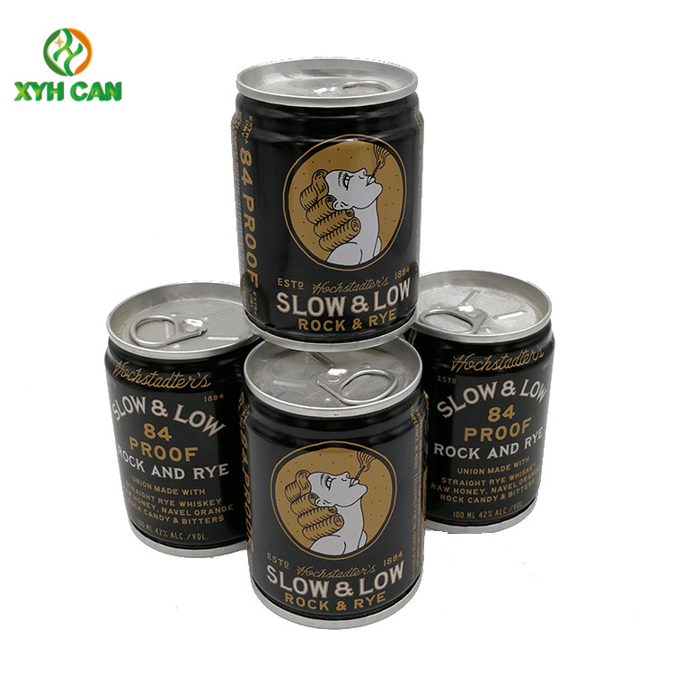 Alcohol Tin Can Recyclable 2Oz 100ml Can CMYK PMS Offset Printing