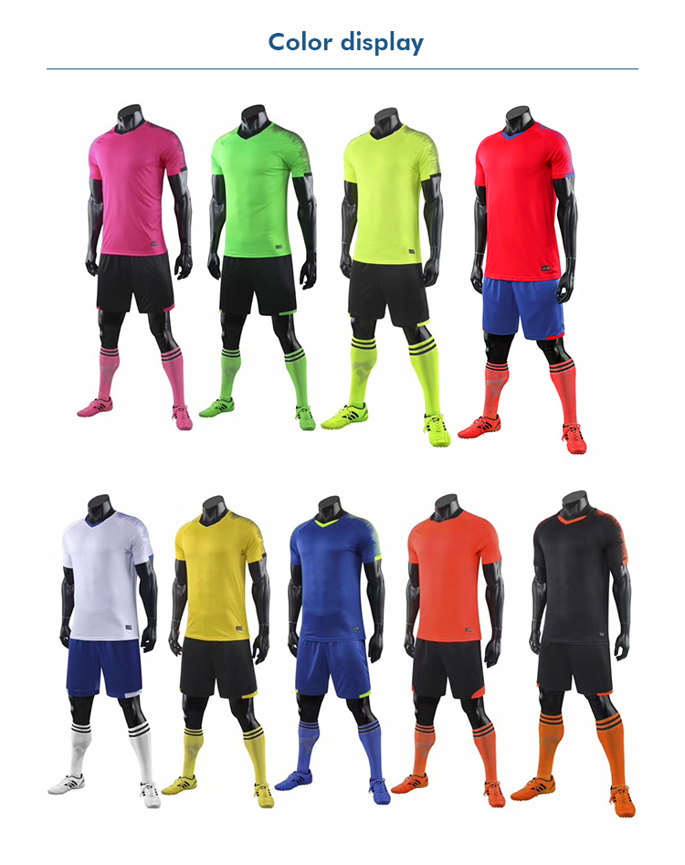 custom logo Man breathable men soccer jersey set soccer clothing breathable soccer wear tracksuit jersey set