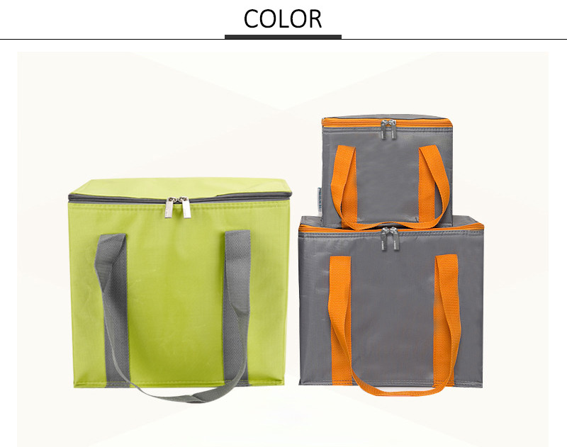 Foldable Square Aluminum Foil Insulated Lunch Cooler Bags