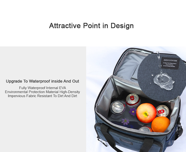 16L Insulated Thermal Cooler Lunch Box Bag For Picnic Refrigerator
