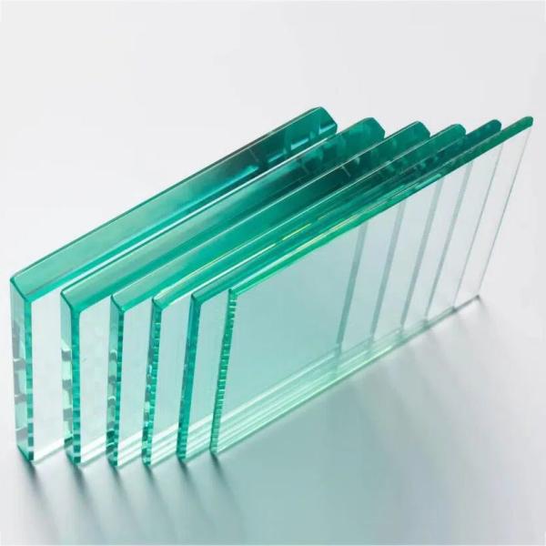 Industrial Building Glass Light Blue Ultra Clear Float Glass Plate 2mm - 19mm
