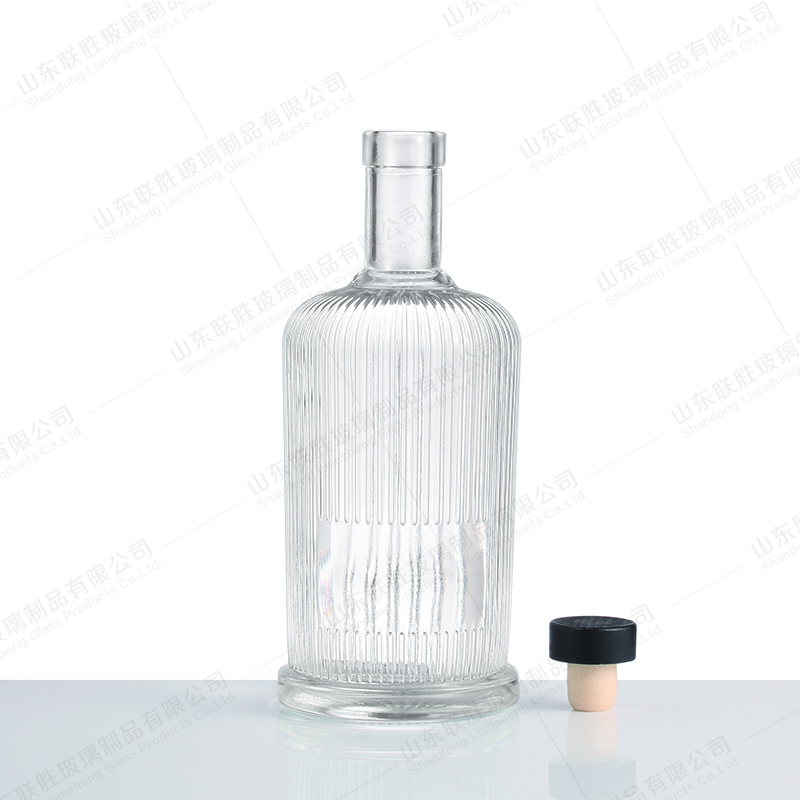 Custom Shape Round Spirit 100 Ml 200 Ml 375 Ml 500 Ml 750 Ml 1 Liter Gin Glass Bottle