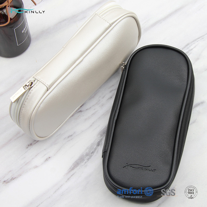 Black White Poly Bag PU ODM Makeup Brush Bag