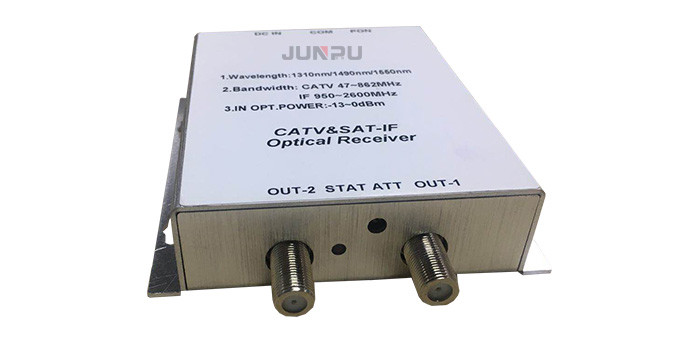 Fiber 2 RF Out Optical Satellite Transmitter Receiver 47-2600mhz With Inside Wdm