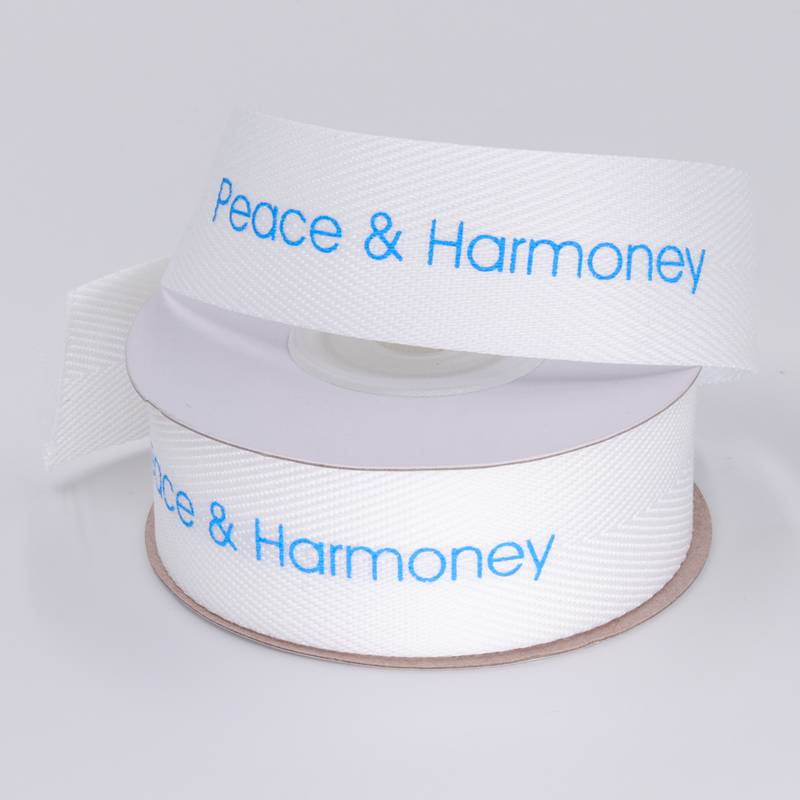 Gift Wrapping Printed Cotton Ribbon Various Color With OEM Services