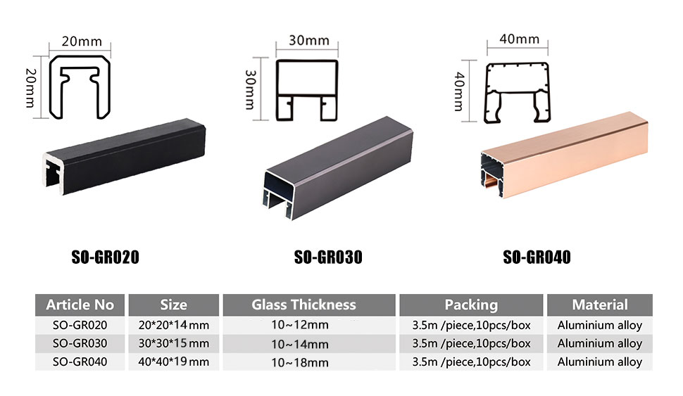 Customized Aluminum Railing System for Decks and Porches Simple Design Flooring Mounted