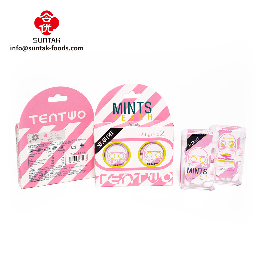 Sugar Free Mints Fruity Candy In Plastic Container