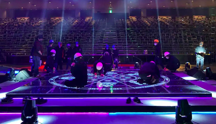 Portable 3d Interactive Led Screen Floor Tiles Panel P6.25