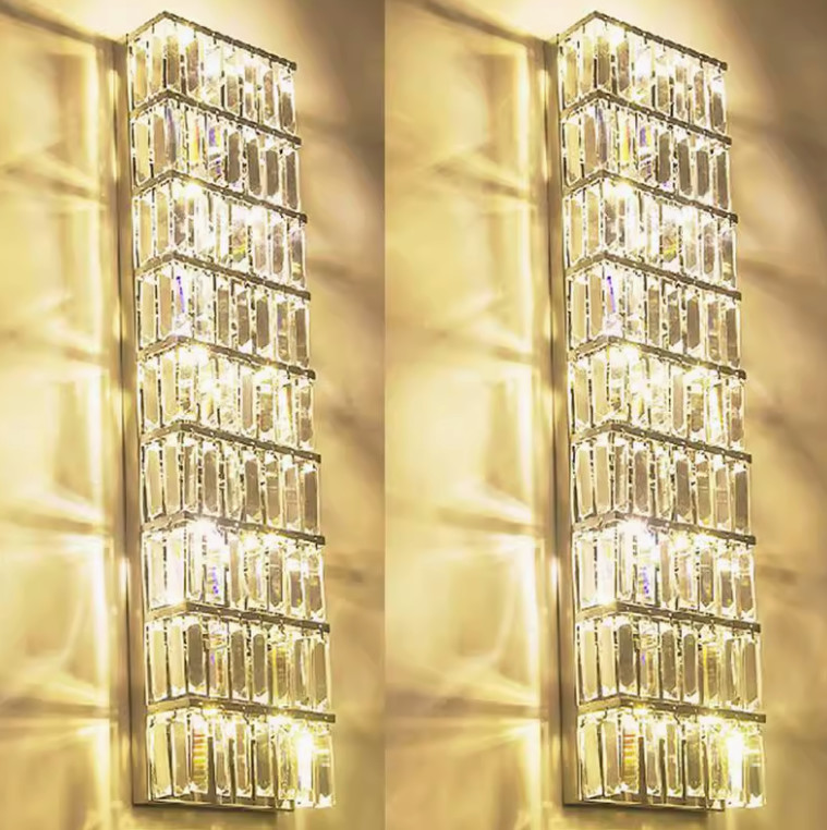 Crystal long wall lamp hotel lobby club hall large long wall lamp villa sales office banquet hall high wall lamp