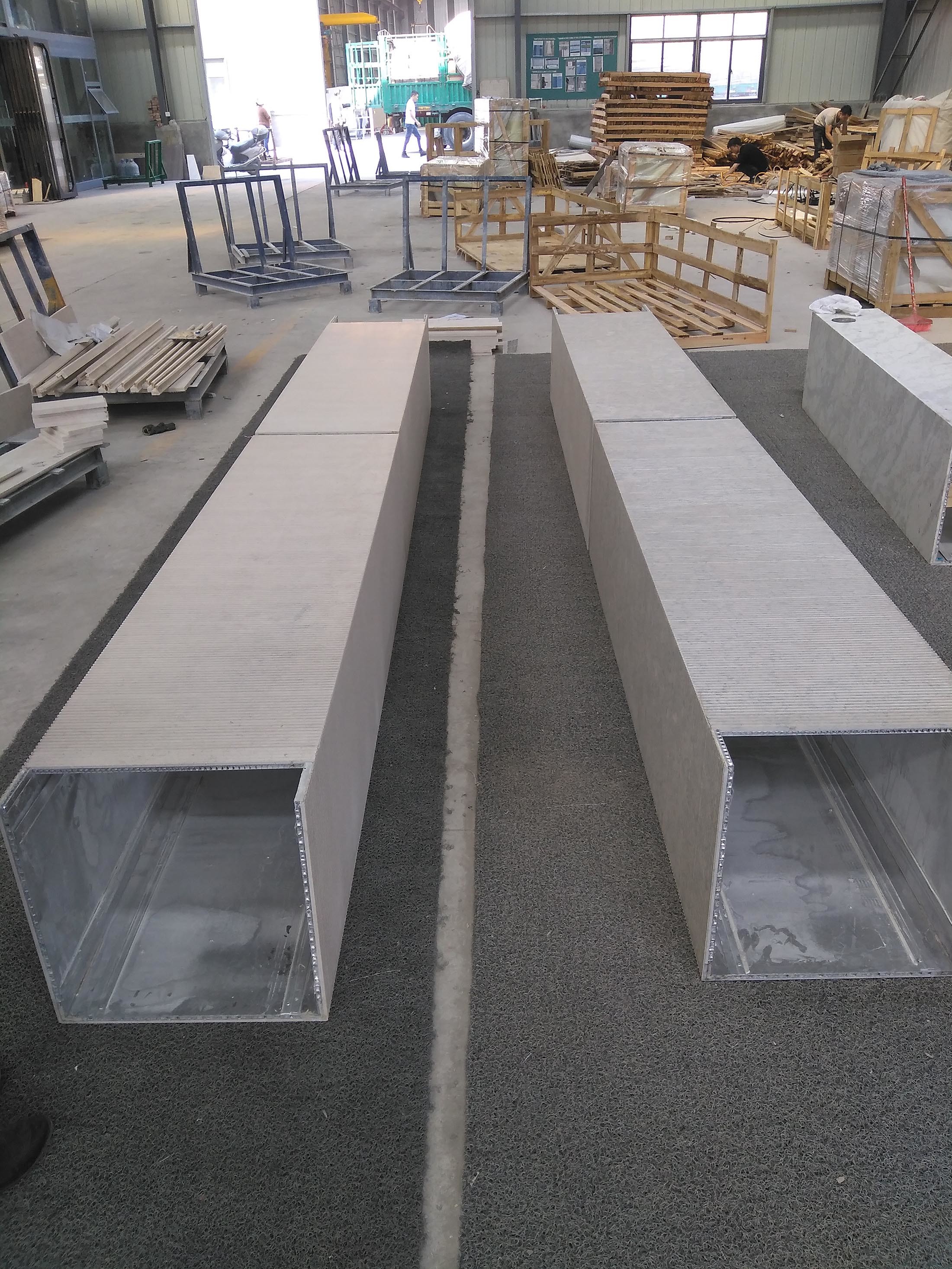 Shockproof Flat Edge Eased Edge Lightweight Stone Panels