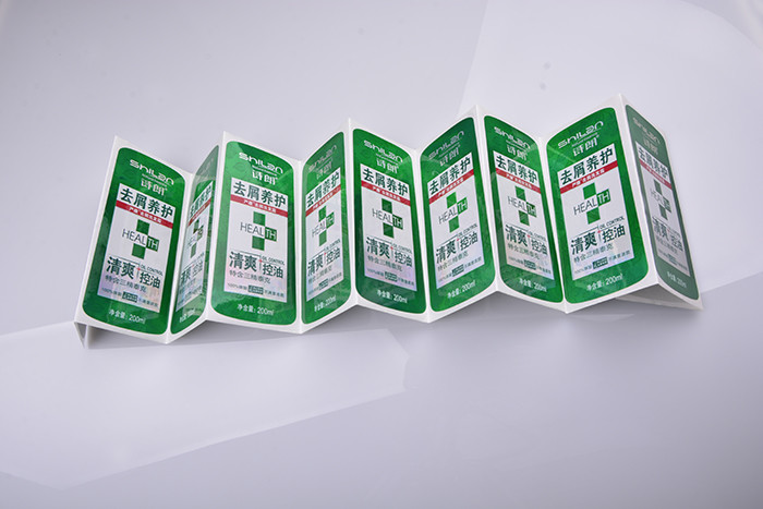Custom printing high quality shiny self adhesive plastic vinyl shampoo packaging sticker labels