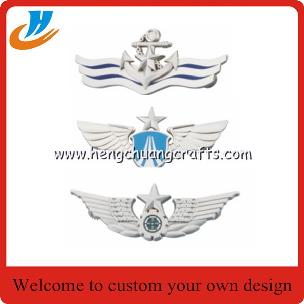 Zinc alloy metal badge,3D die casting police lapel pin,enamel pin with custom logo
