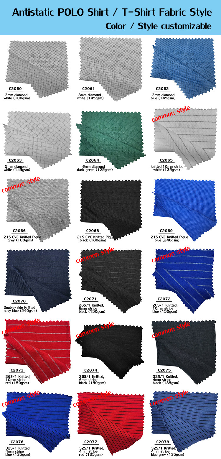 Washable ESD Fabric Anti Static 60% Cotton 38% Polyester 2% Carbon