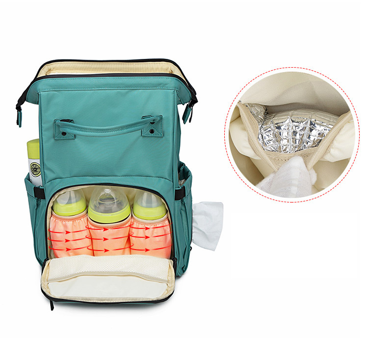 Multifunction Nylon Women Diaper Bags Bookbag 30*12*36cm