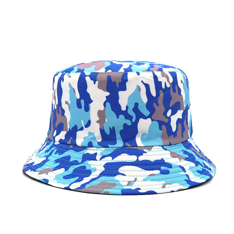 Fashion Women Men Camouflage Bucket Hat Outdoor Sport hat with full printing pattern