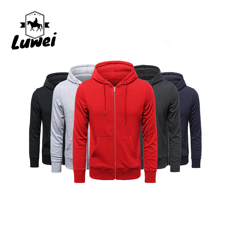 Casual Custom Long Sleeve 85% Baumwolle Knitted Cardigan Cotton Pullover Plain Zip Up Men's Baggy Sweatshirt Hoodies
