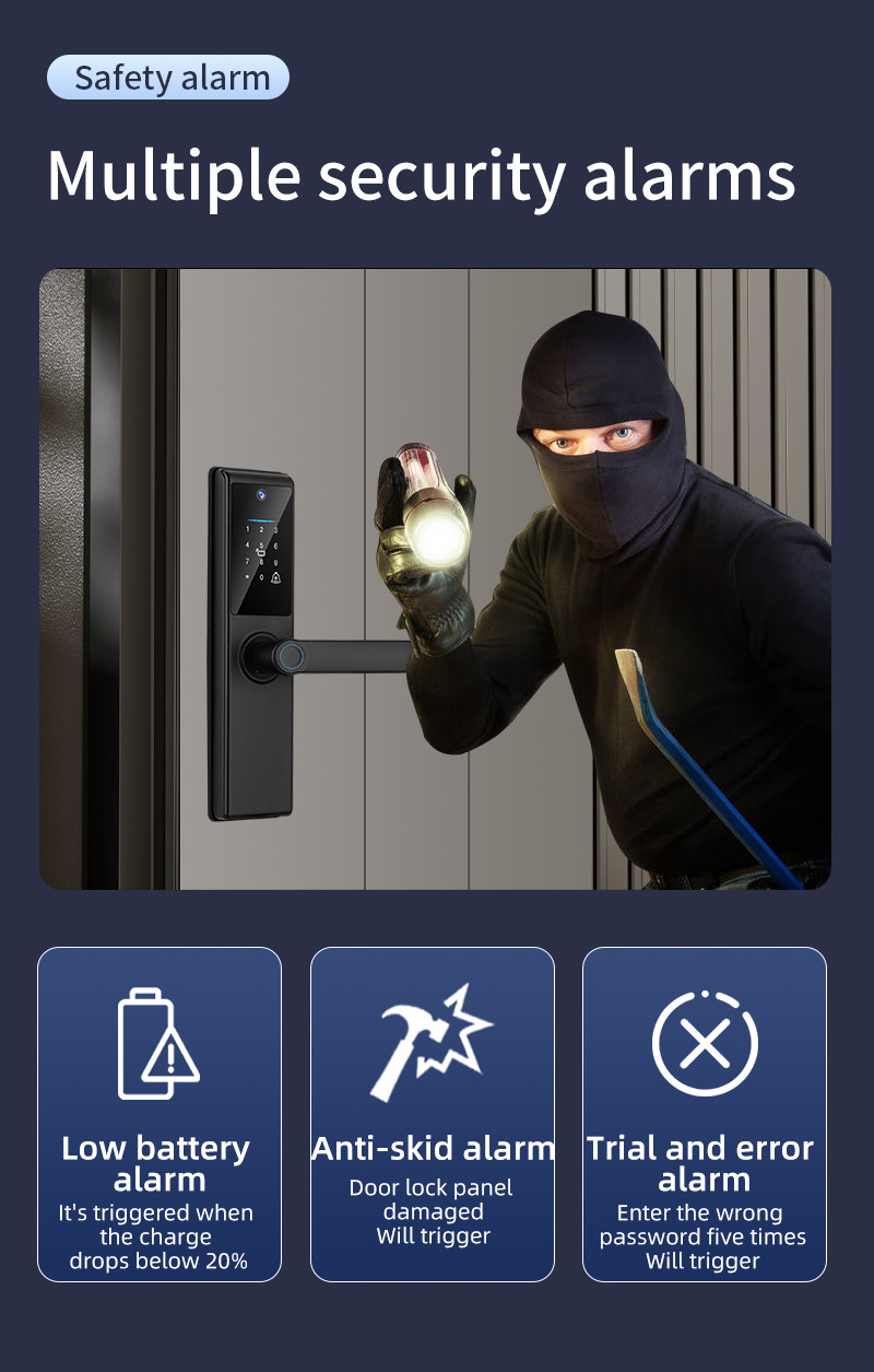 Camera Smart Door Lock 5050 Mortise Fingerprint Passcode Lock
