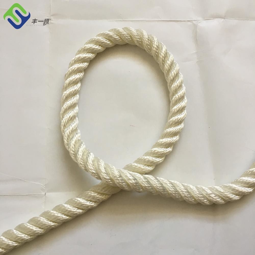 3 Strand Polyamide Nylon Twisted Rope With White Color