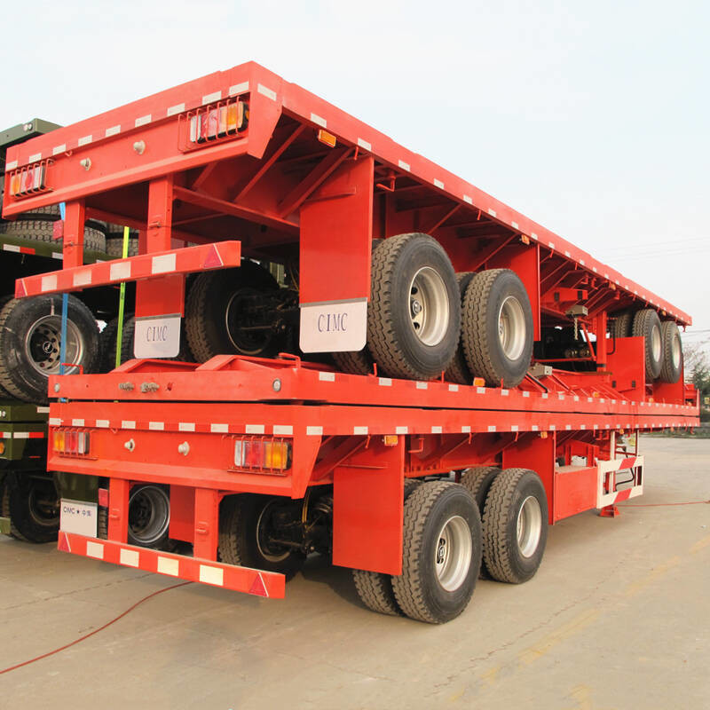 CIMC used Heavy Loading Capacity 40 60 80 100 Ton 3 Axle 4 Axle 40ft 45ft Container Flatbed Semi Trailer To Africa