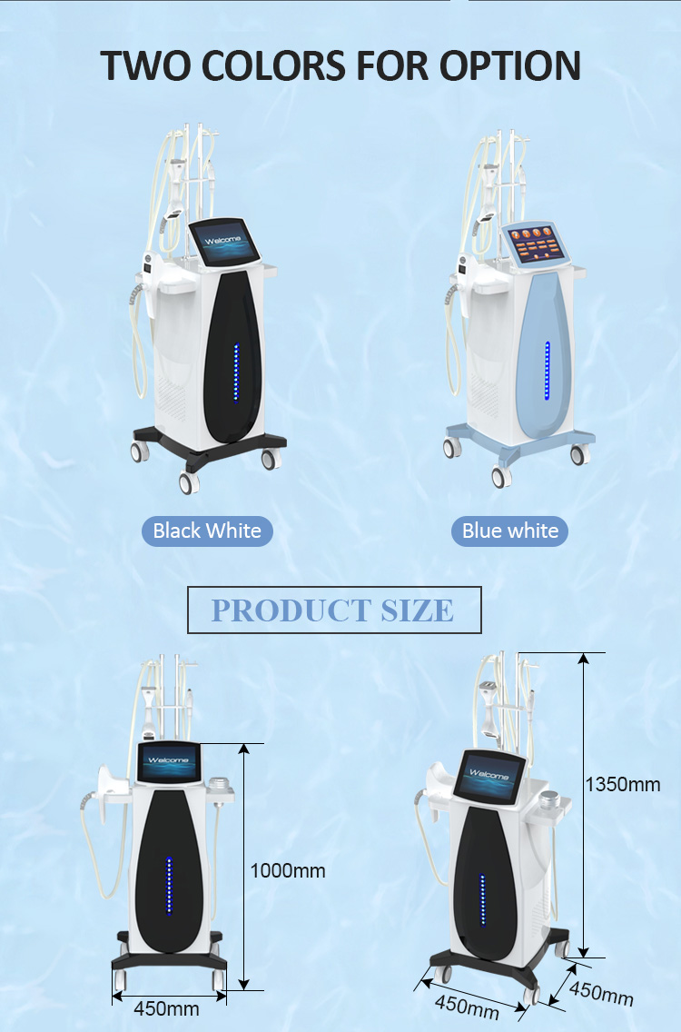 Cellulite Vacuum Roller Massage Machine 6 In 1 Cavitation Machine 80k Radio Frequency