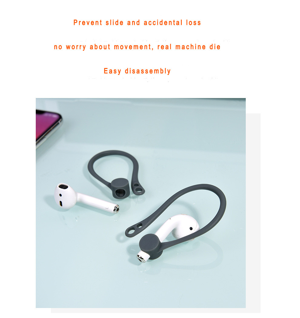 EarHooks Anti-Lost Secure Sport Ear Hook Holder Attachment Loops For Apple AirPods 1 & 2 Earphone Earbuds Earpods