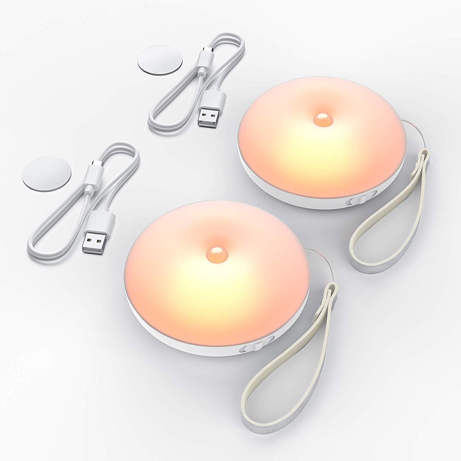 ABS Wireless 0.6W 3LEDs USB Rechargeable Motion Sensor Light