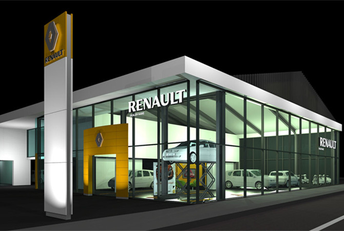 Span 36.6m Car Showroom Construction Q235B Automotive Dealership Construction