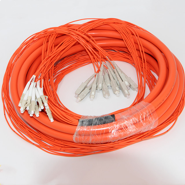 12 Strand Pre Connectorized Fiber Optic Cable Multimode With 2.0mm Fan Out Pigtails
