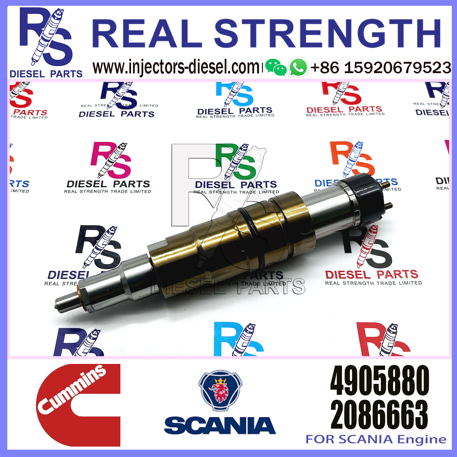 Common rail injector fuel injecto 4905880 2086663 2894920PX 2058444 for ISZ13 Excavator DC09 DC16 DC13