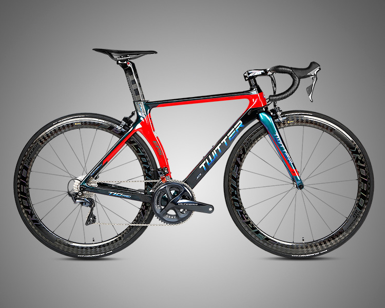 Multi Color Carbon Fiber Road Bike R8000 Groupset Long Range High Carbon
