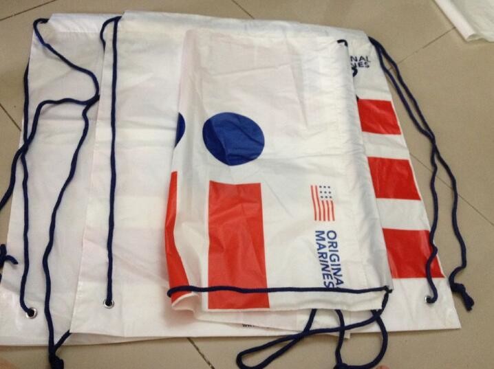 Biodegradable 22" X 28" Nylon Laundry Bags Two Shoulder Straps For Easy Backpack Carrying With bagplastics bagease packa