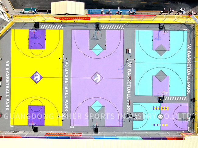 SPU Basketball Court Surfaces , Indoor Basketball Court Material 3mm Thickness