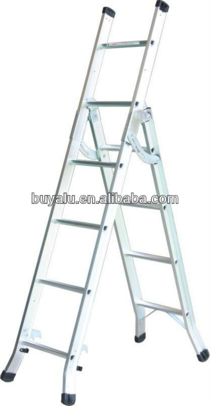 Natural Silver Anodized Aluminum Materrial Ladders Household Step Ladder