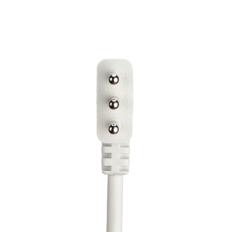 IMQ Standard 3 Pin Angeled 16A Italy White Power Cords H05VV-F 3x0.75MM² with Closed End Crimp Terminal from Trusted