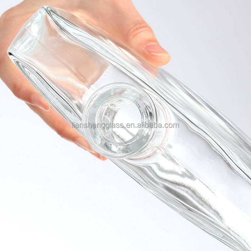 Custom Size Accepted Luxury Flat Square Spray Fragrance Glass Bottle Crystal Refillable Perfume Glass Bottle